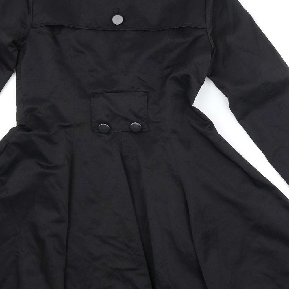 Love Label Womens Black   Trench Coat Coat Size 10