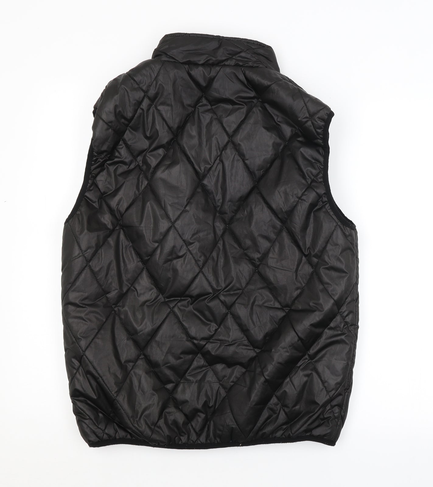 Crafted Mens Black Argyle/Diamond  Windbreaker Waistcoat Size M