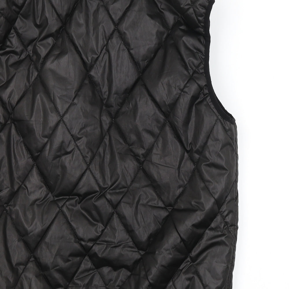 Crafted Mens Black Argyle/Diamond  Windbreaker Waistcoat Size M
