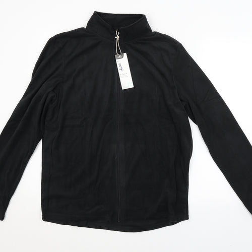 Crane Mens Black   Full Zip Sweatshirt Size L