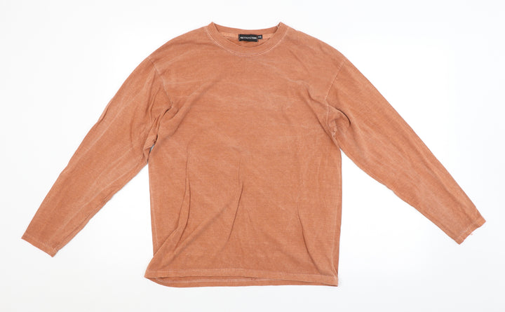PRETTYLITTLETHING Mens Brown   Pullover Sweatshirt Size XS