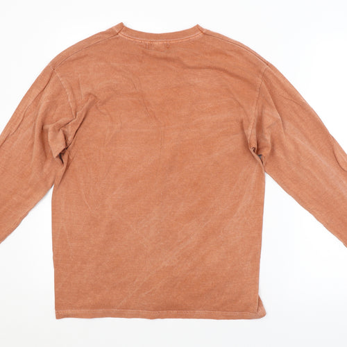 PRETTYLITTLETHING Mens Brown   Pullover Sweatshirt Size XS