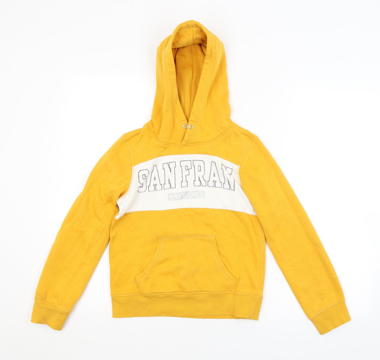 H&M Girls Yellow   Pullover Hoodie Size 9-10 Years