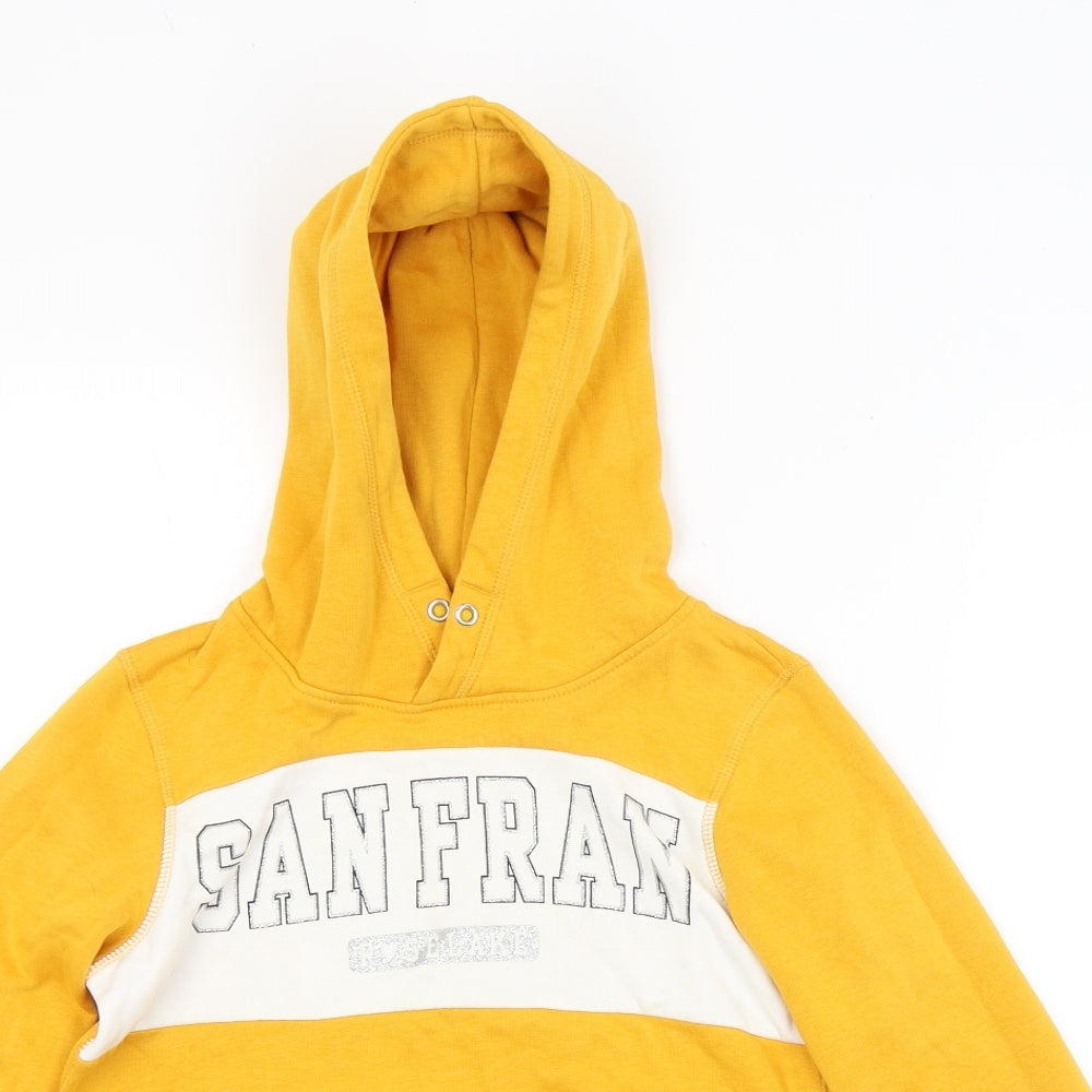 H&M Girls Yellow   Pullover Hoodie Size 9-10 Years