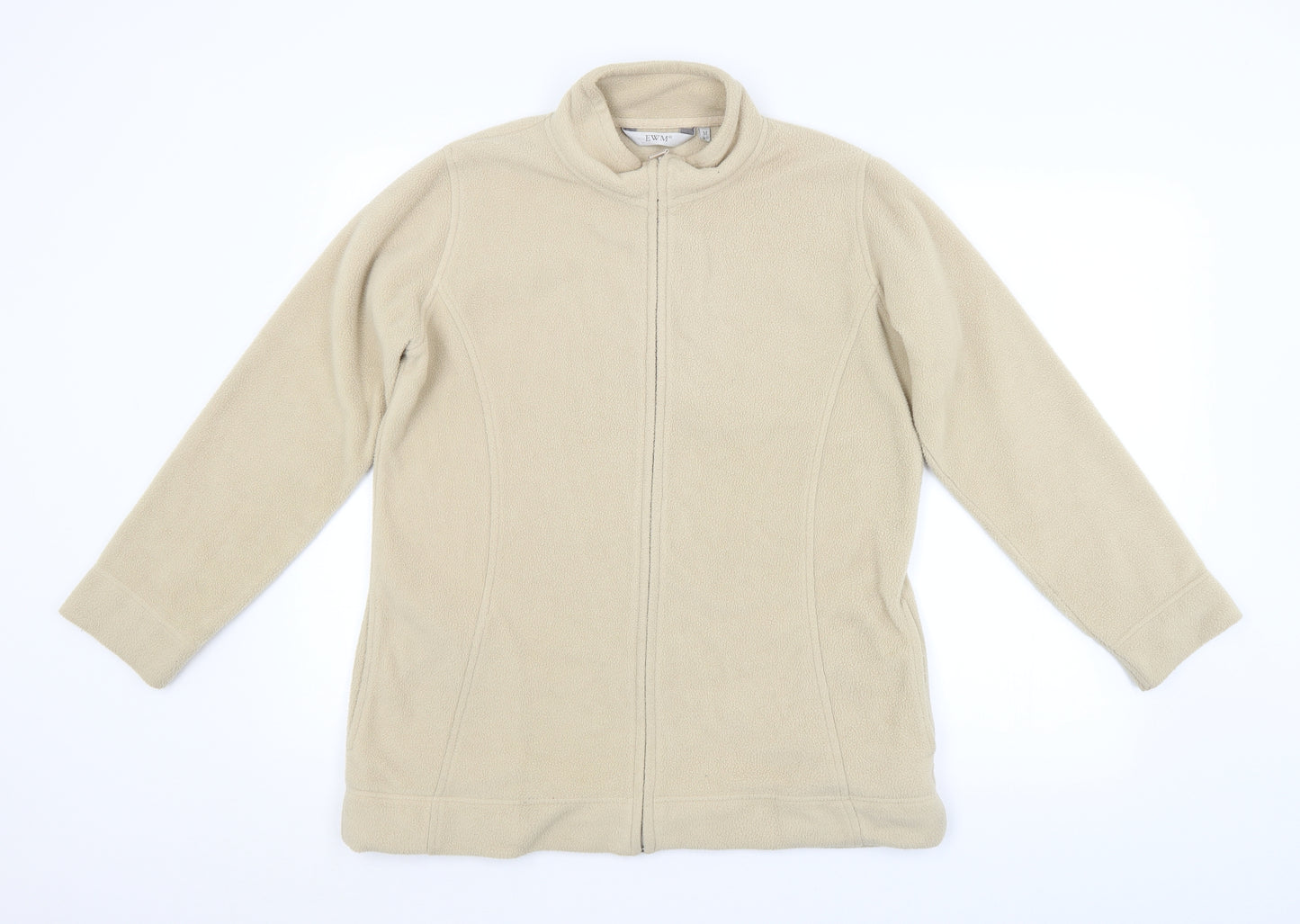 EWM Womens Beige   Full Zip Sweatshirt Size 14