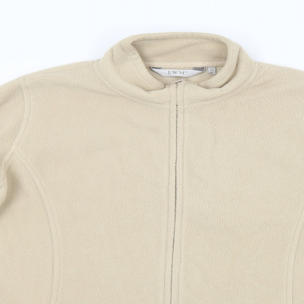 EWM Womens Beige   Full Zip Sweatshirt Size 14