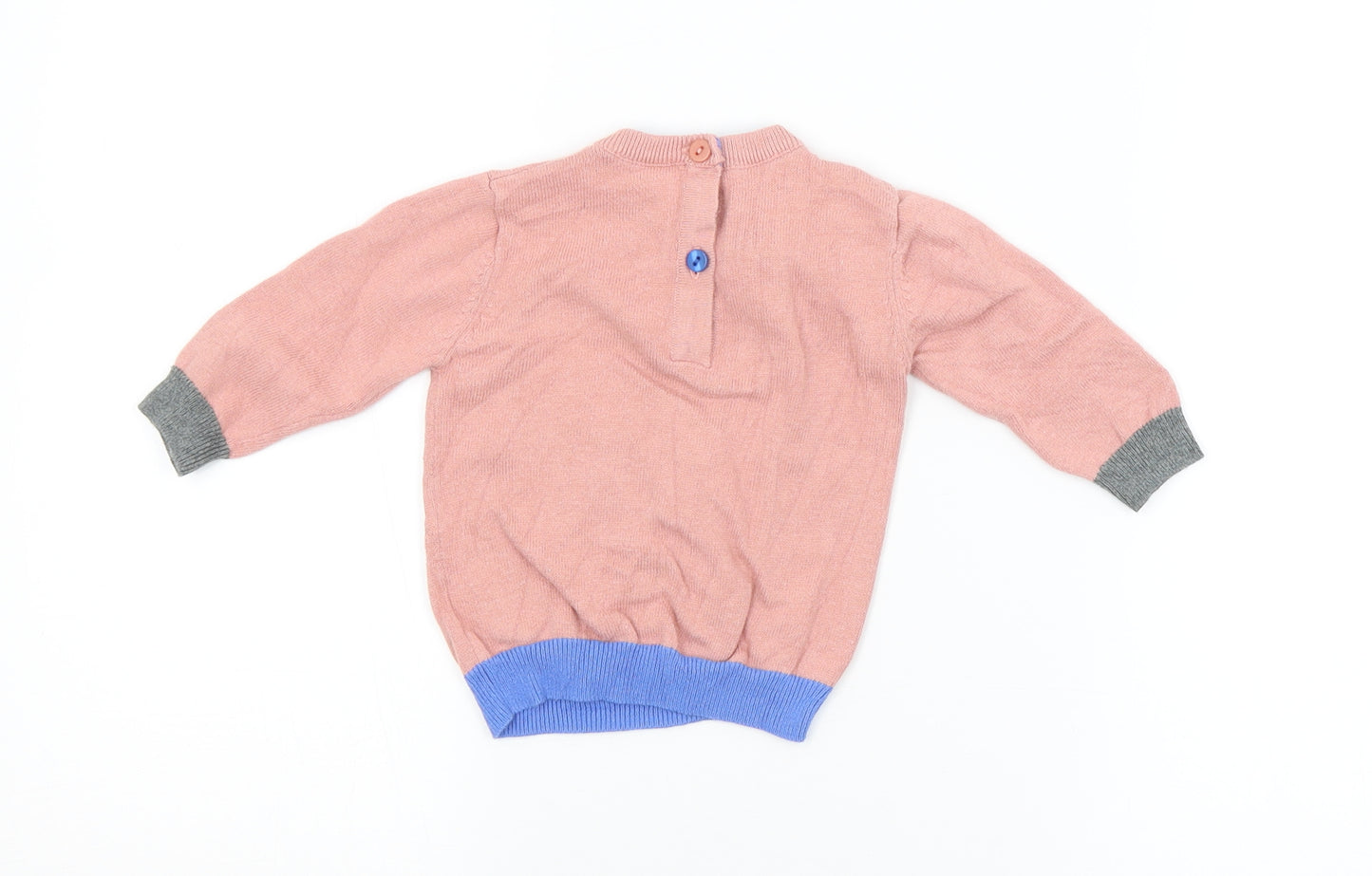 mamas & papas Baby Pink   Pullover Jumper Size 3-6 Months  - PENGUIN