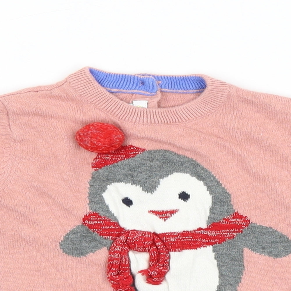 mamas & papas Baby Pink   Pullover Jumper Size 3-6 Months  - PENGUIN