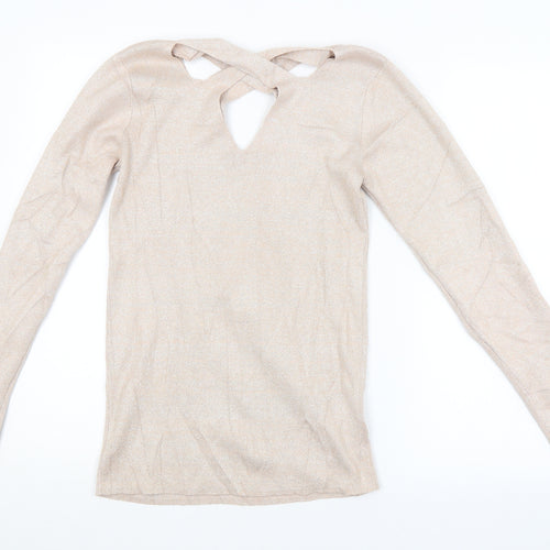 Dorothy Perkins Womens Beige   Pullover Jumper Size 14