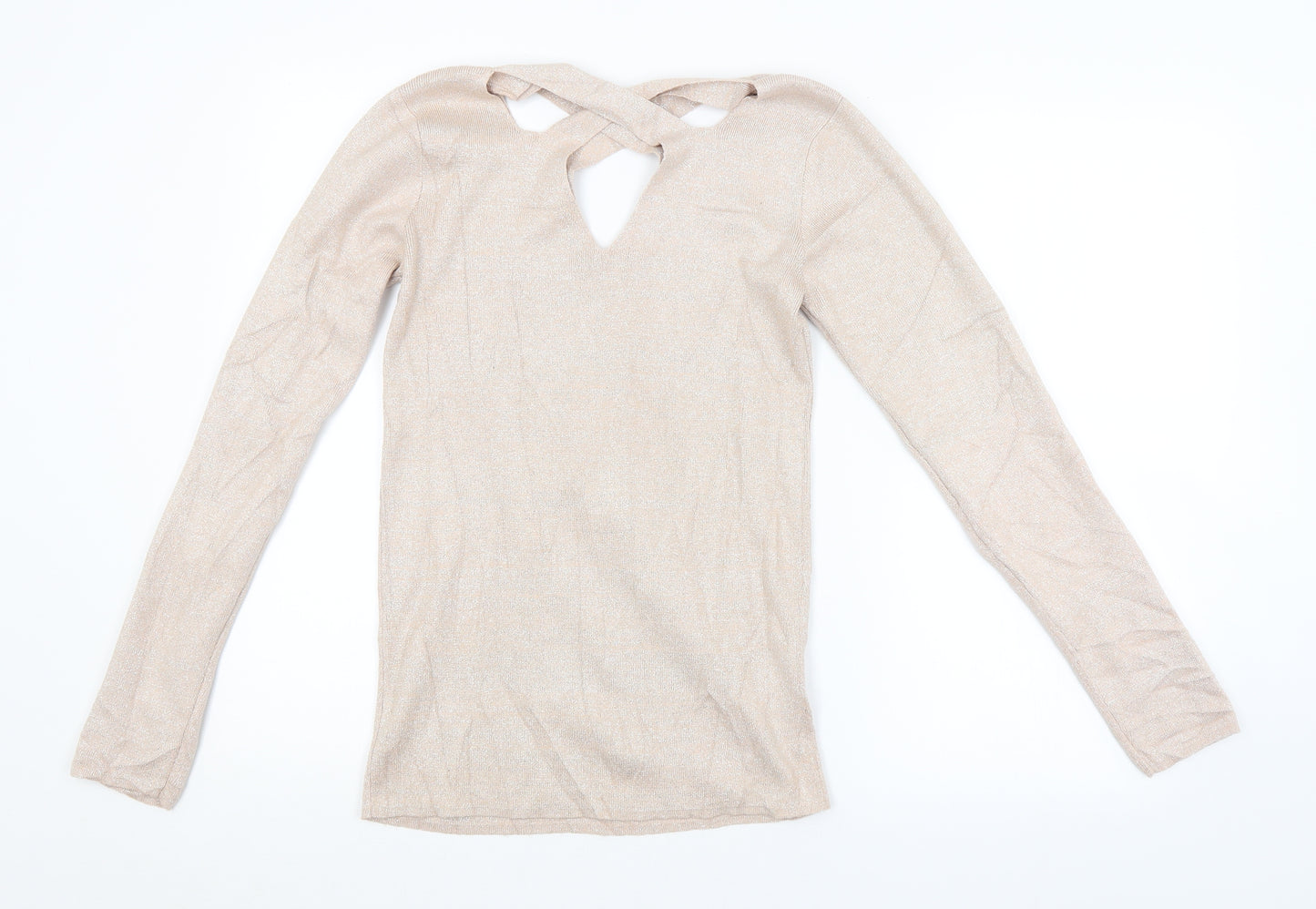 Dorothy Perkins Womens Beige   Pullover Jumper Size 14