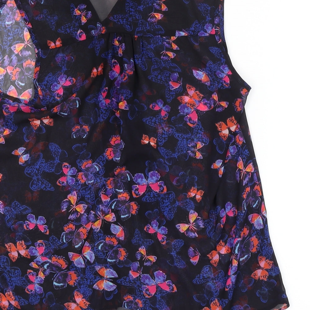 New Look Womens Multicoloured Animal Print  Basic Button-Up Size 12