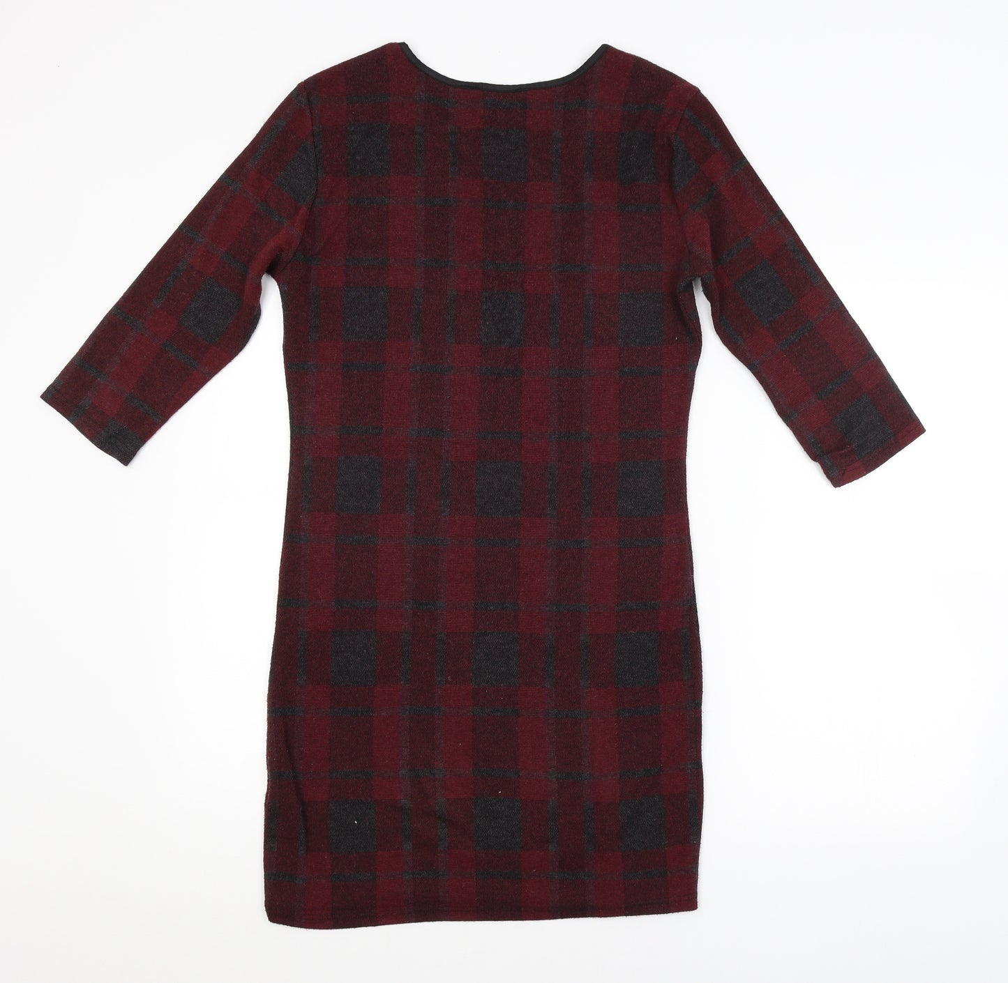 New Look Womens Red Check  Jumper Dress  Size 14