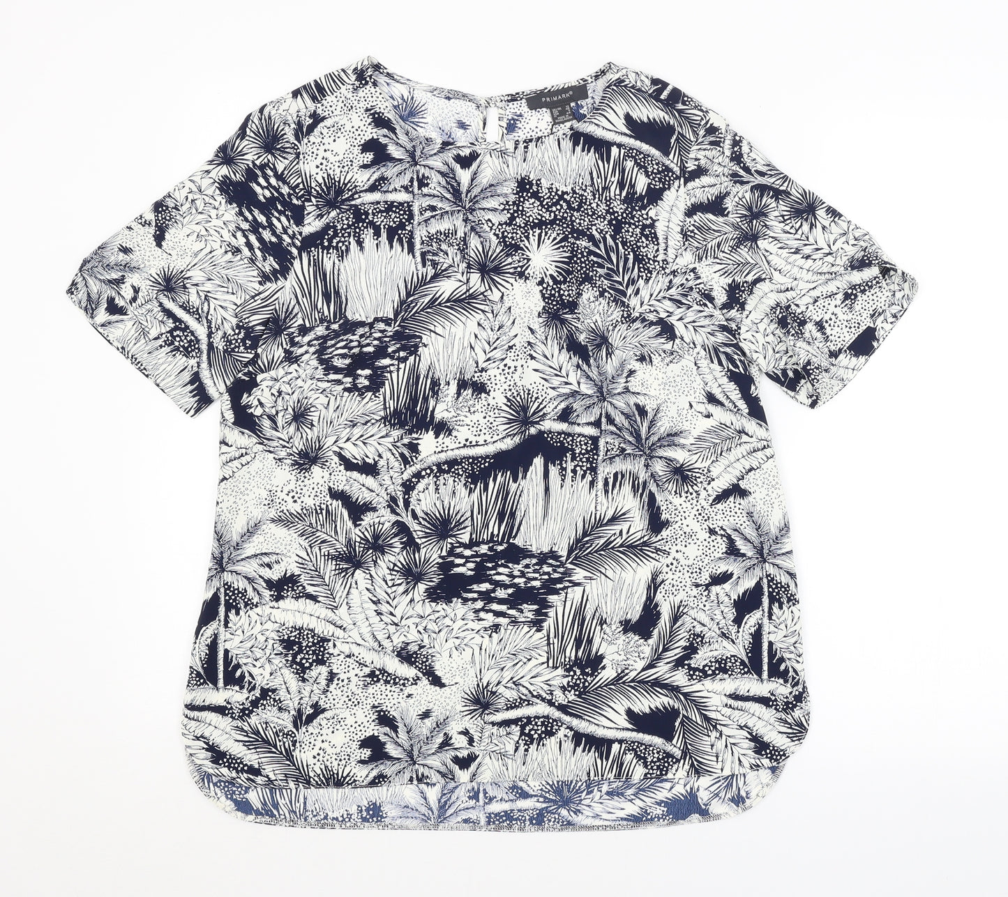 Primark Womens Blue Floral  Basic Blouse Size 12