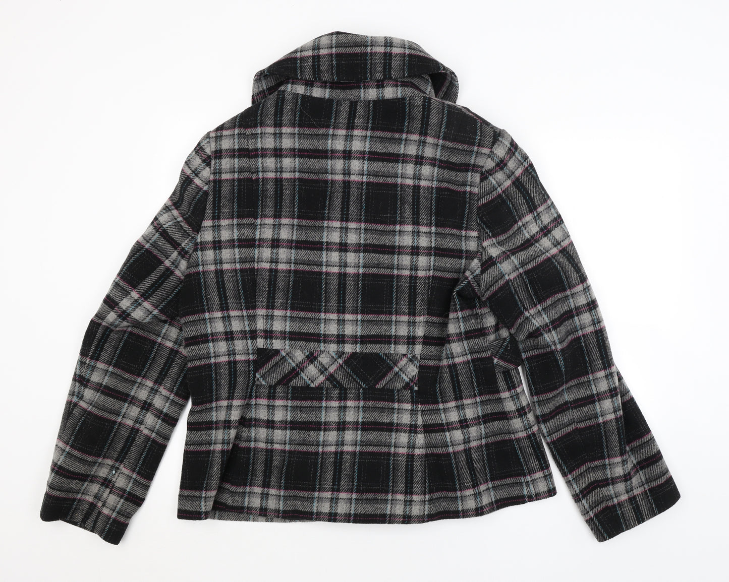 George Womens Grey Check  Pea Coat Coat Size 20