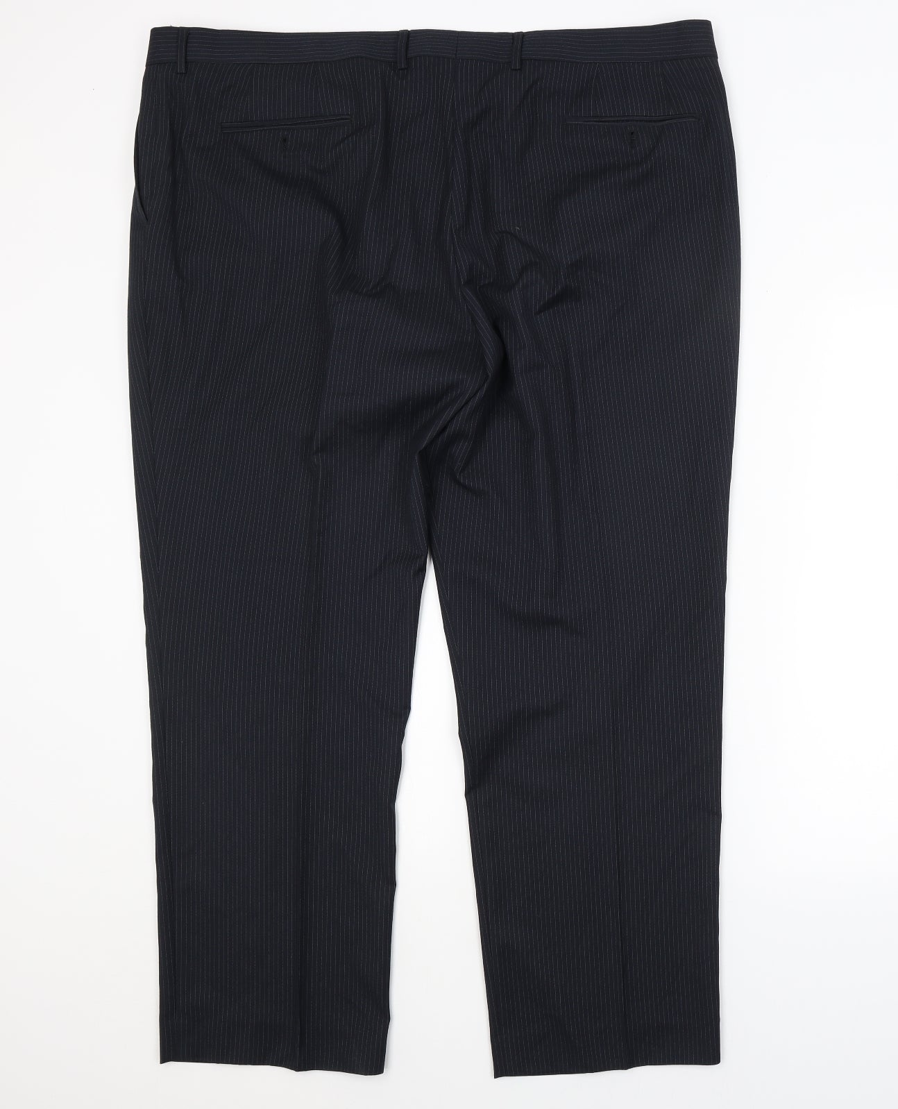 Dobell Mens Blue Striped  Trousers  Size 44 L29 in