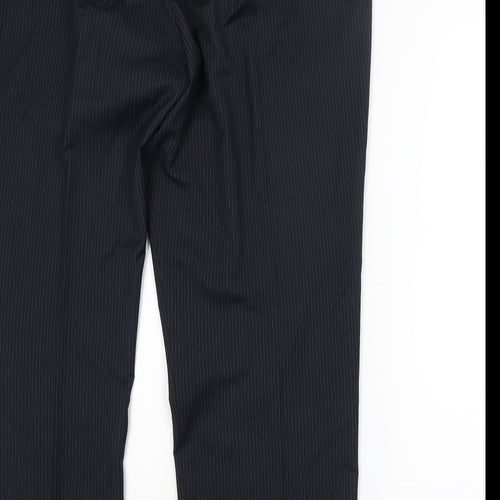 Dobell Mens Blue Striped  Trousers  Size 44 L29 in