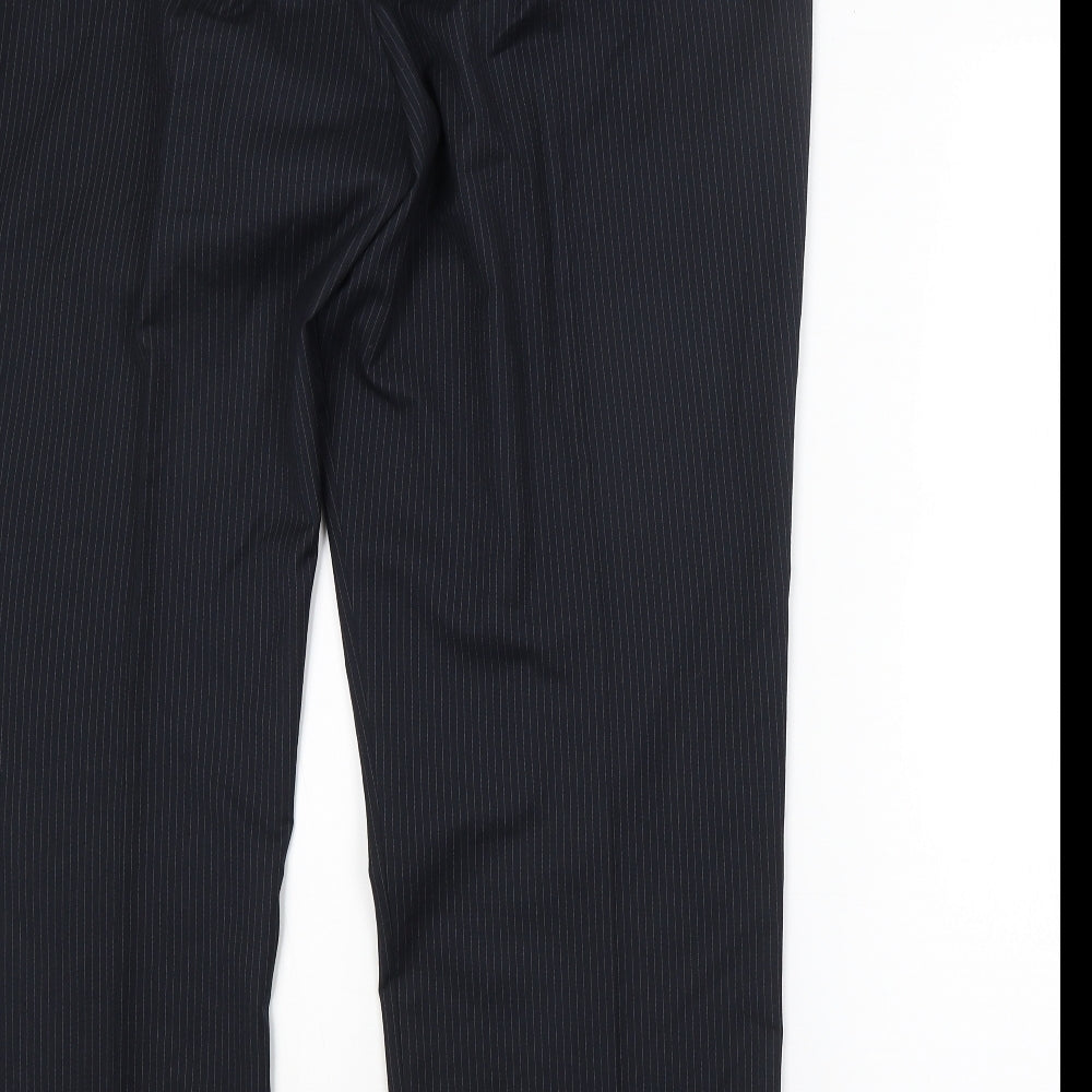 Dobell Mens Blue Striped  Trousers  Size 44 L29 in