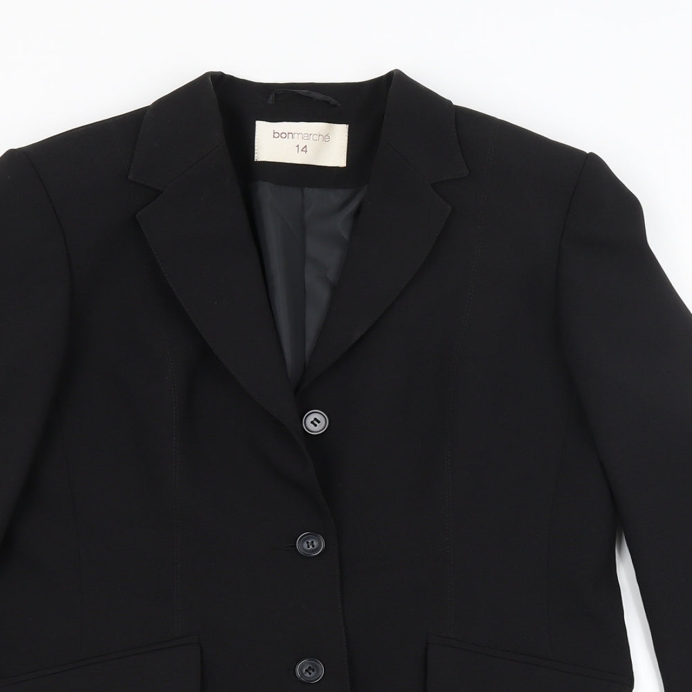 Bonmarché Womens Black   Jacket Blazer Size 14
