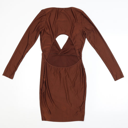 Preworn Womens Brown   Pencil Dress  Size M