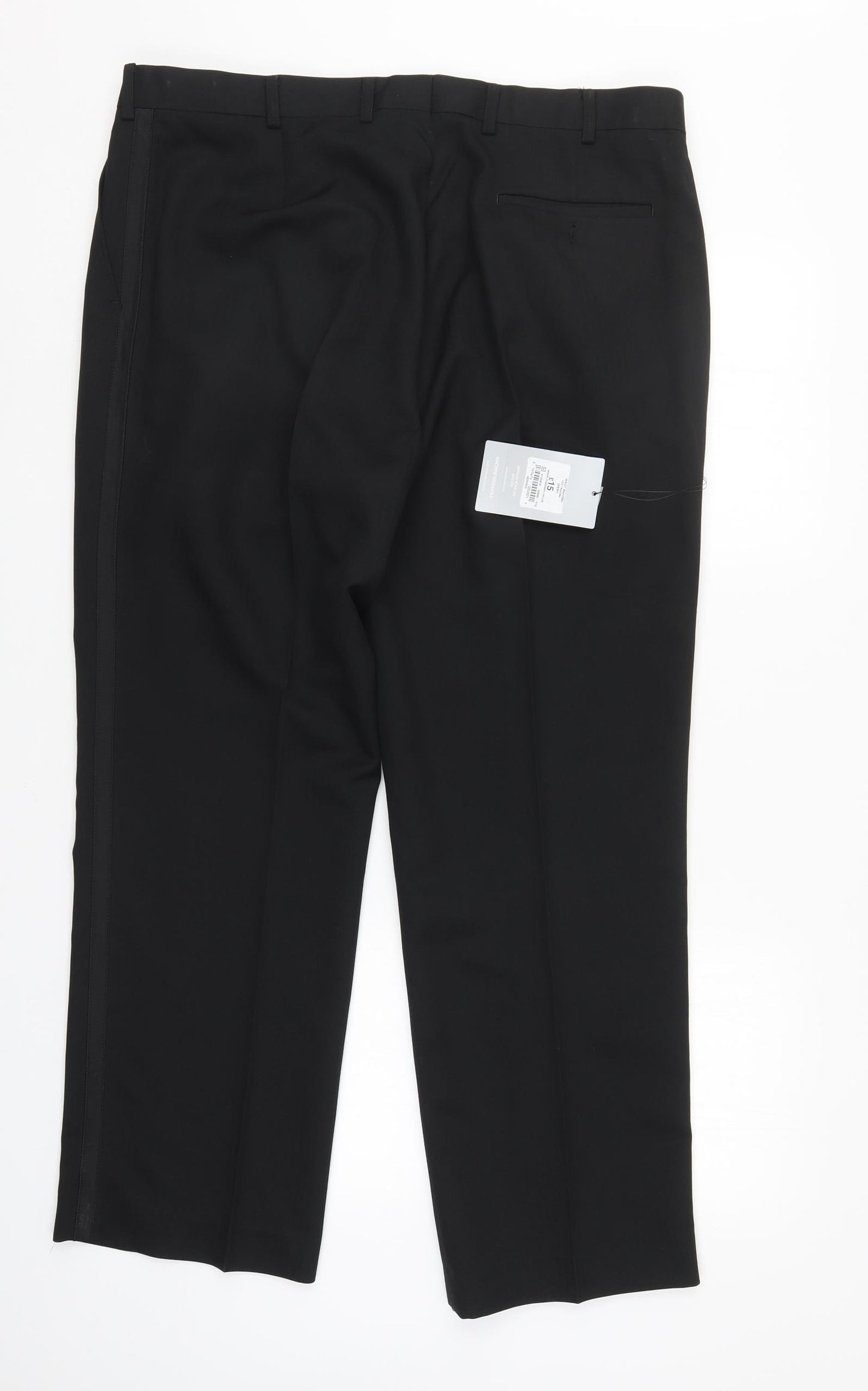 Matalan Mens Black    Suit Trousers Size 38 L29 in