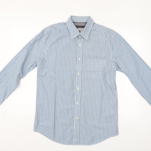 Howick Mens Blue Striped   Button-Up Size M