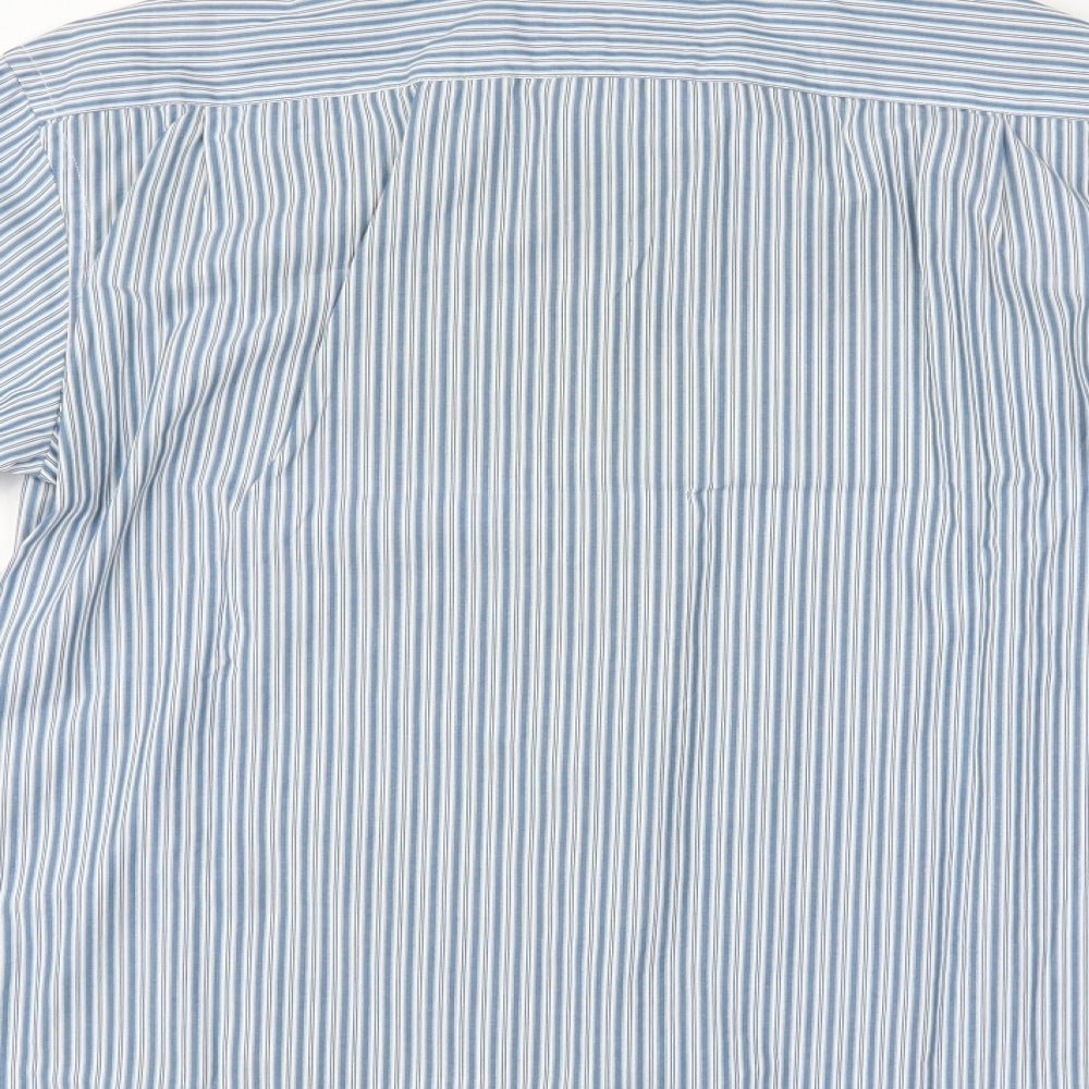 Howick Mens Blue Striped   Button-Up Size M