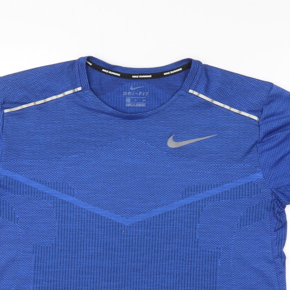 Nike Mens Blue   Jersey Casual   - running top