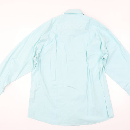GREENWOODS Mens Blue    Dress Shirt