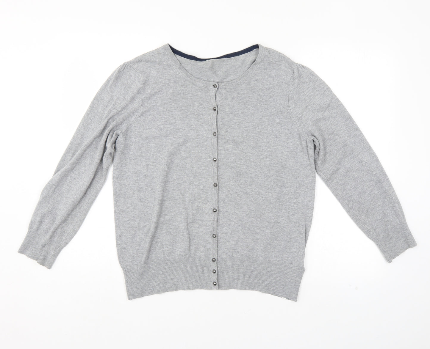 M&S Womens Grey   Cardigan Jumper Size 16