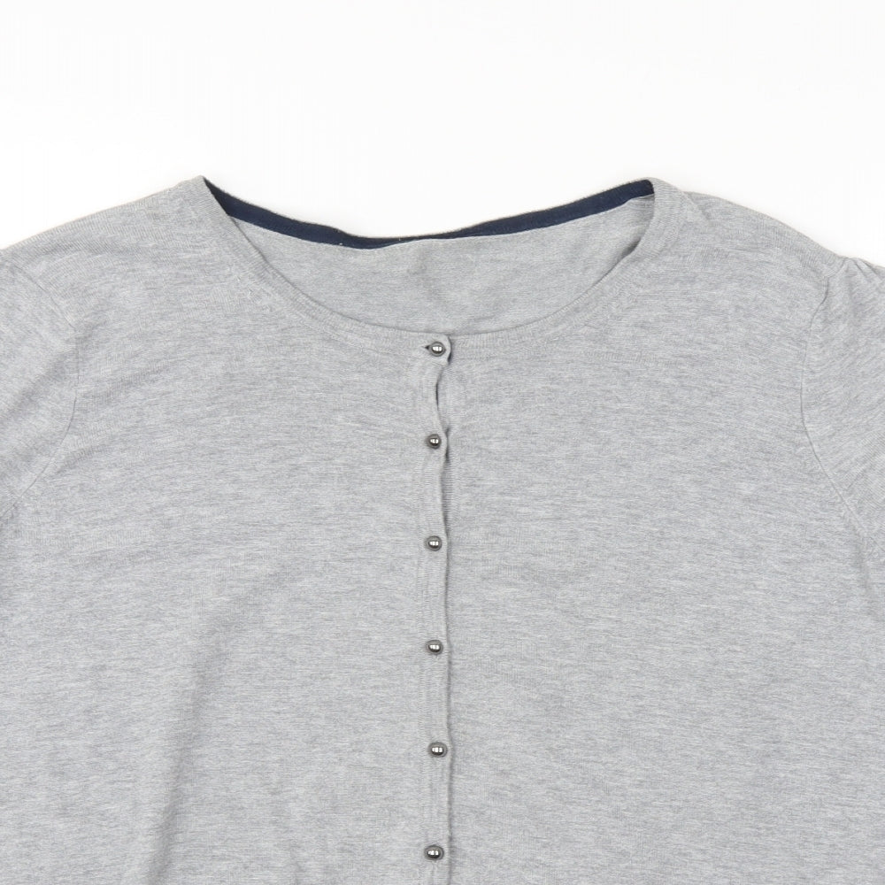 M&S Womens Grey   Cardigan Jumper Size 16