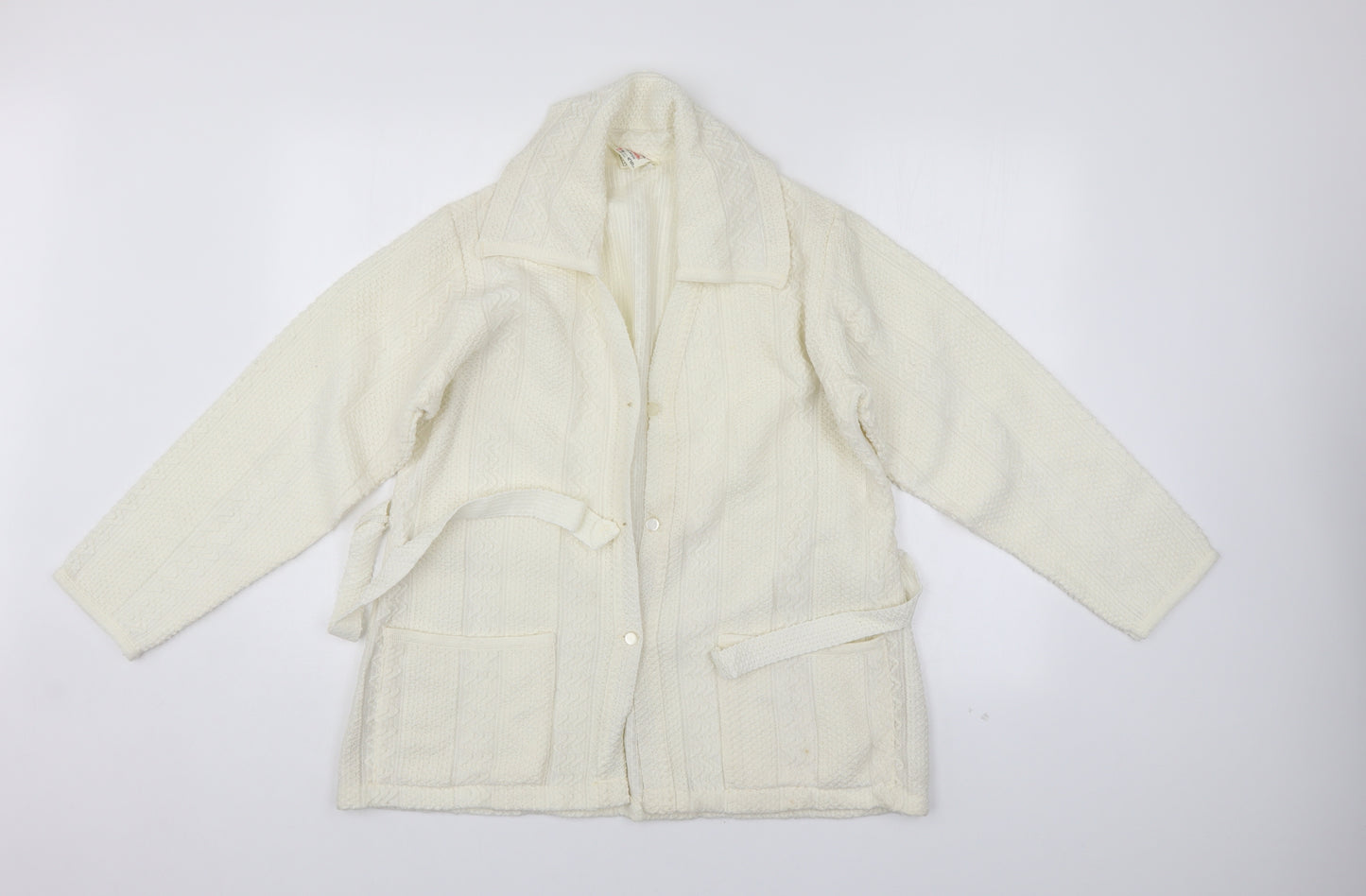 Twin Heart Womens White   Jacket Coatigan Size 20
