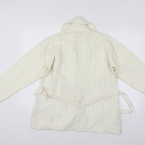 Twin Heart Womens White   Jacket Coatigan Size 20
