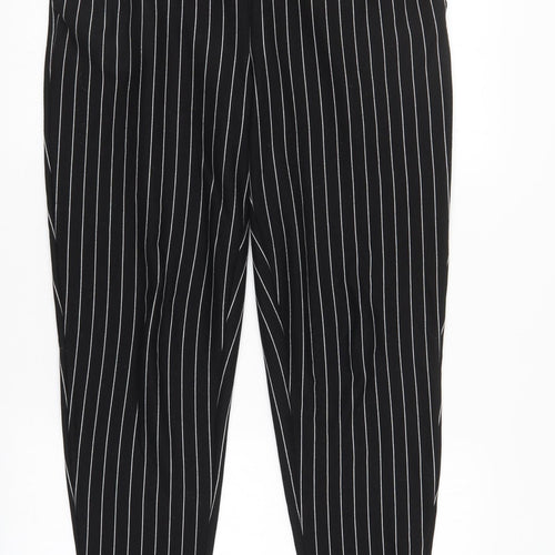 Divided Womens Black Striped  Trousers  Size M L25 in