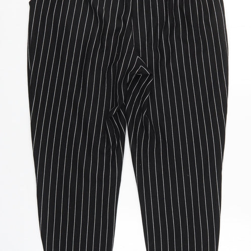 Divided Womens Black Striped  Trousers  Size M L25 in