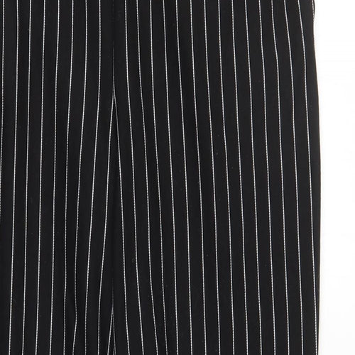 Divided Womens Black Striped  Trousers  Size M L25 in