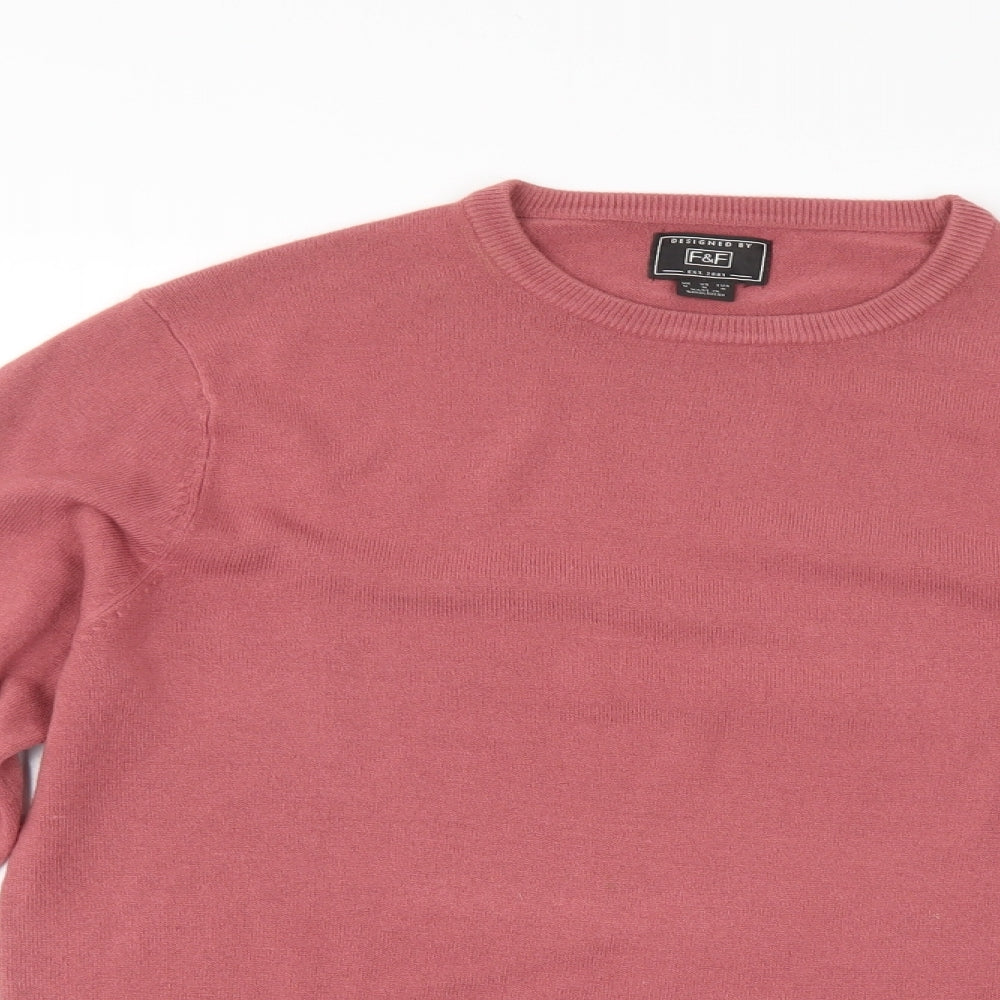 F&F Mens Pink   Pullover Jumper Size M