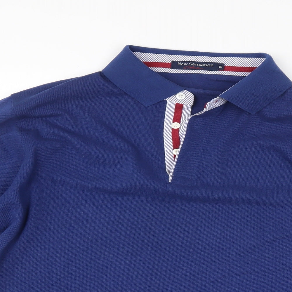 New Sensation Mens Blue    Polo Size M