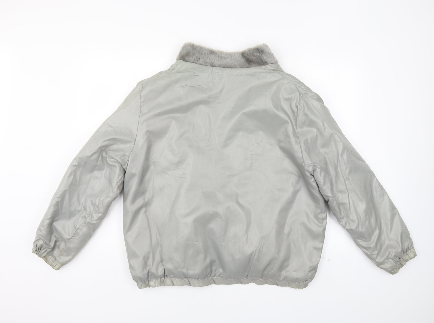 Preworn Womens Silver   Jacket Coat Size 18