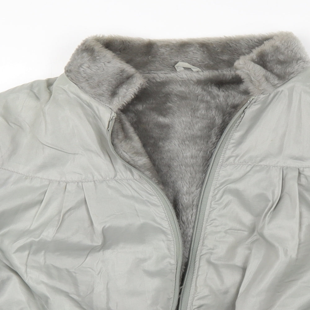 Preworn Womens Silver   Jacket Coat Size 18