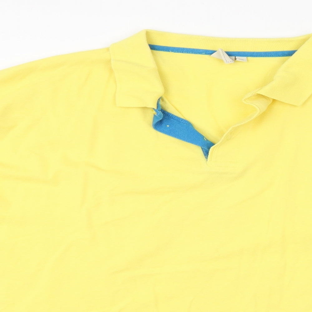 Cotton Traders Mens Yellow    Polo Size 4XL