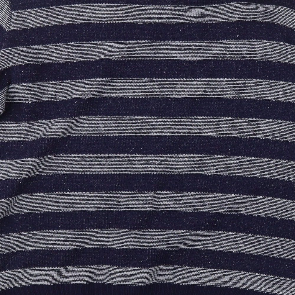 TU Mens Blue Striped  Pullover Jumper Size 2XL