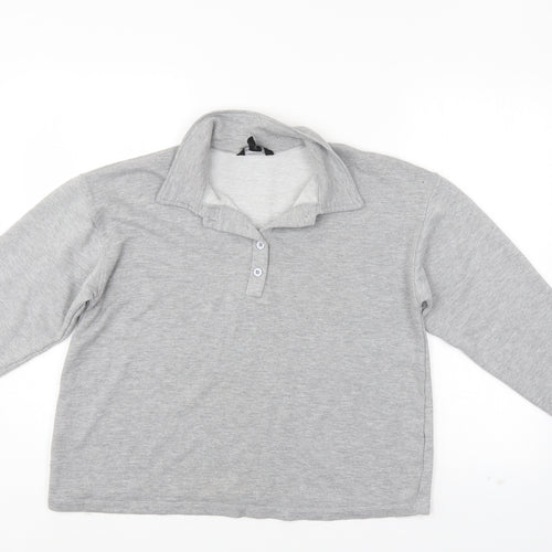 New Look Womens Grey   Pullover Sweatshirt Size M