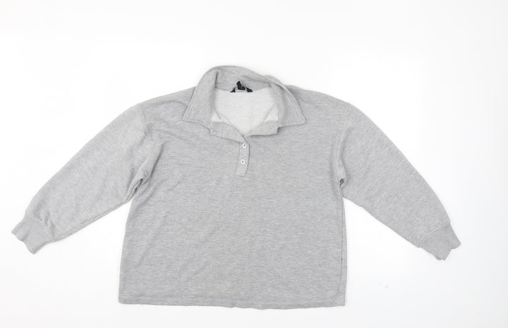 New Look Womens Grey   Pullover Sweatshirt Size M