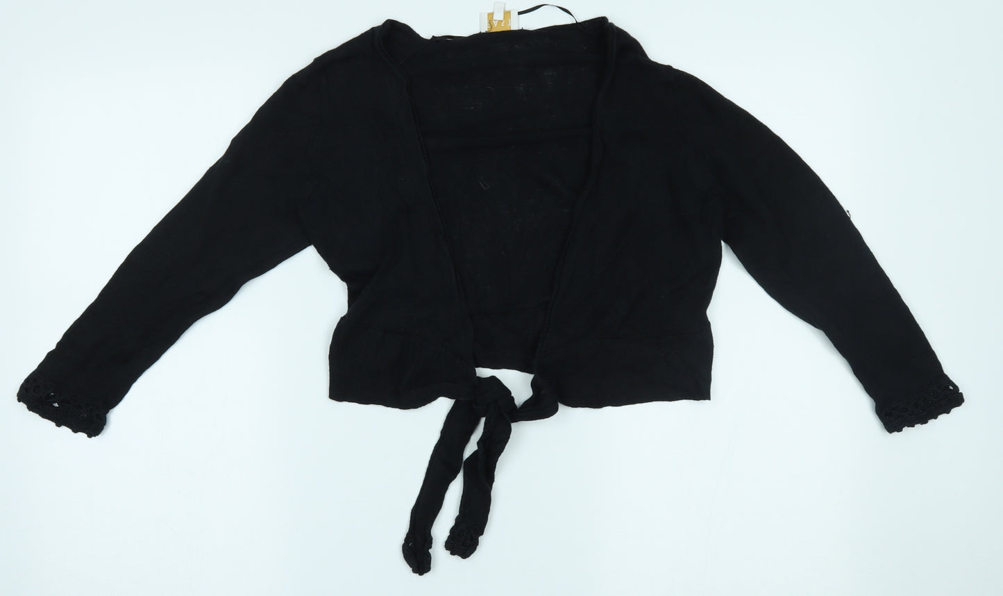 EAST Womens Black   Cardigan Jumper Size M  - cropped