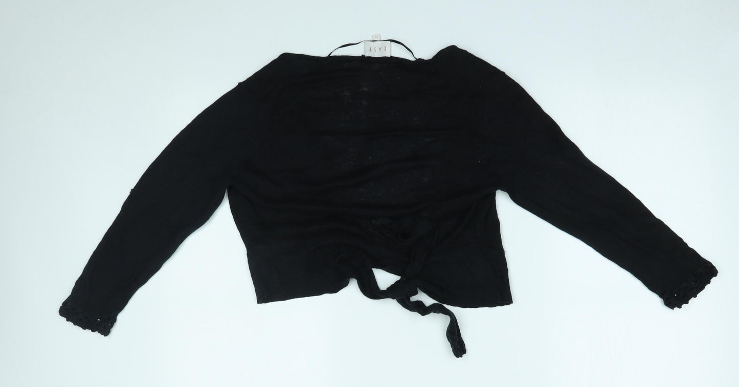 EAST Womens Black   Cardigan Jumper Size M  - cropped
