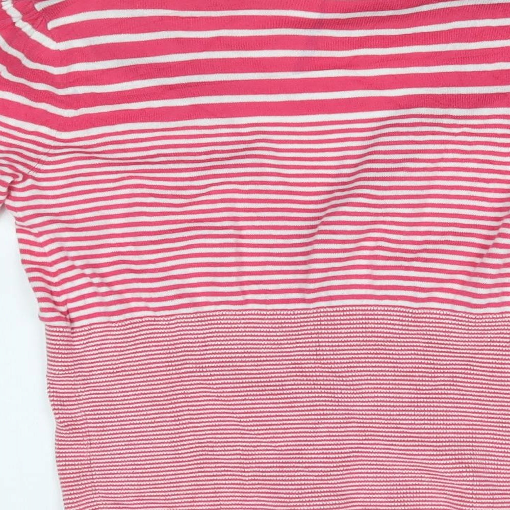 NEXT Womens Pink Striped  Cardigan Jumper Size 12