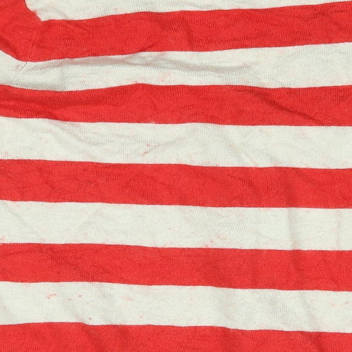 Papaya Womens Red Striped  Cardigan Jumper Size 10