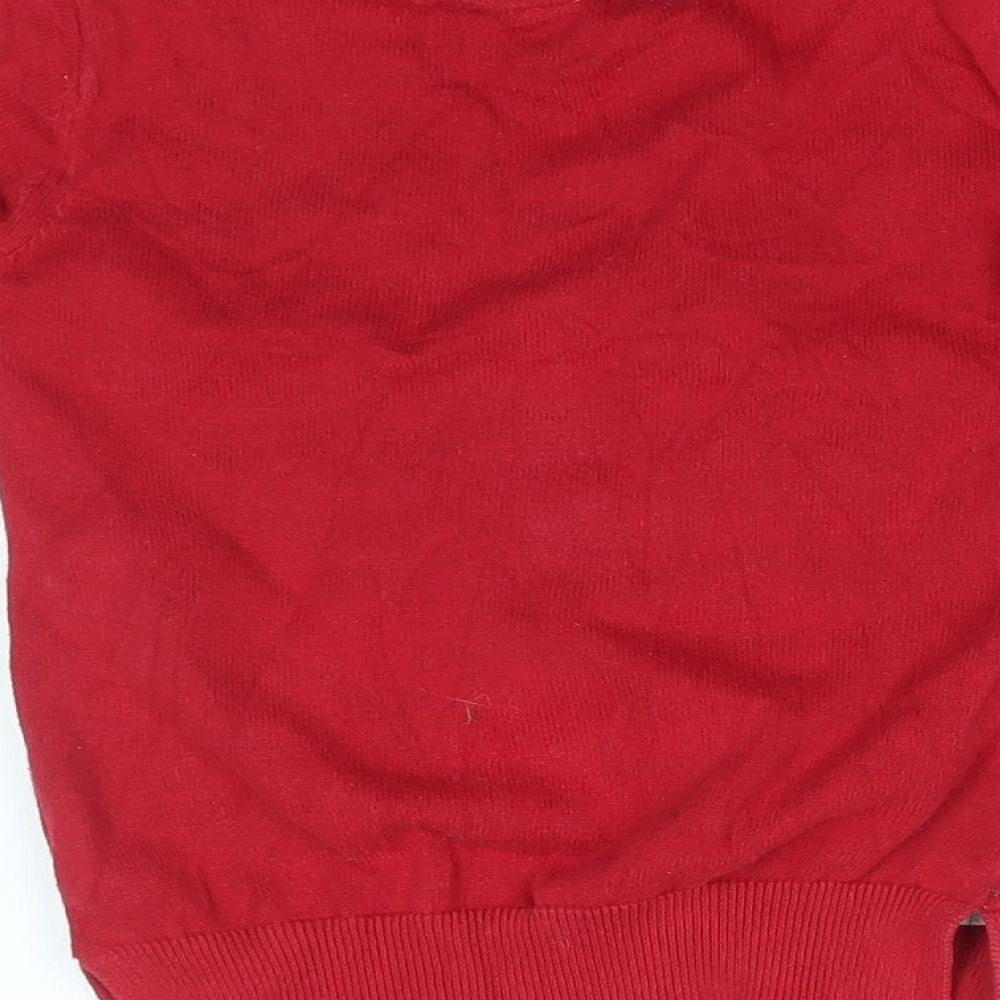 TU Boys Red   Pullover Jumper Size 2-3 Years  - llama chistmas