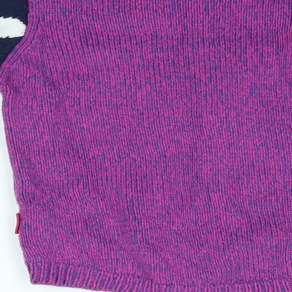 Nutmeg Girls Purple   Pullover Jumper Size 2-3 Years  - penguin christmas
