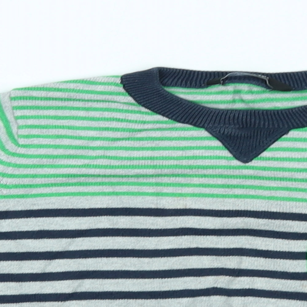 George Boys Grey Striped  Pullover Jumper Size 2-3 Years